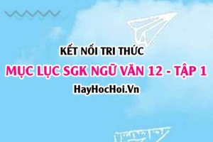 Mục lục SGK Ngữ Văn 12 tập 1 Kết nối tri thức